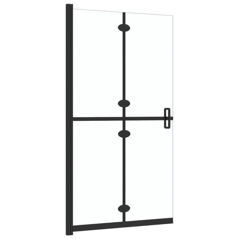 vidaXL Skladacia sprchová zástena priehľadné ESG sklo 110x190 cm