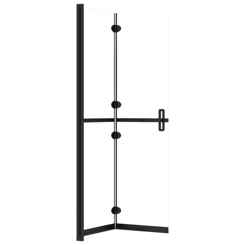 vidaXL Skladacia sprchová zástena priehľadné ESG sklo 110x190 cm