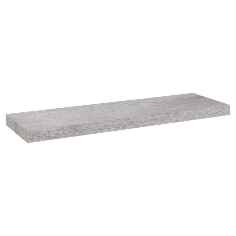 vidaXL Plávajúce nástenné police 2 ks betónové sivé 80x23,5x3,8 cm MDF