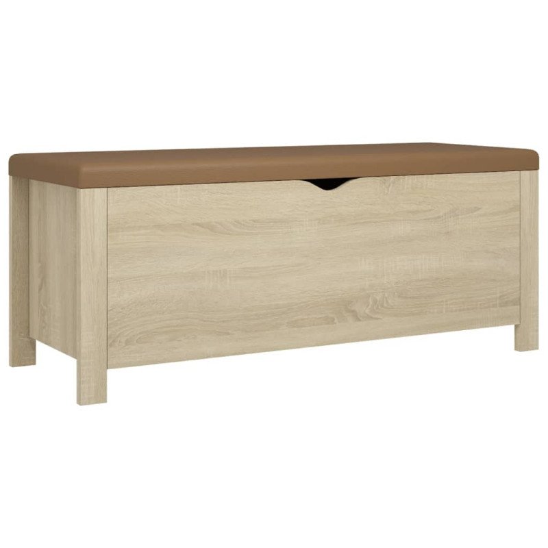 vidaXL Úložný box s vankúšom dub sonoma 105x40x45 cm drevotrieska 