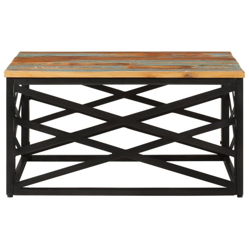 vidaXL Konferenčný stolík 68x68x35 cm masívne recyklované drevo