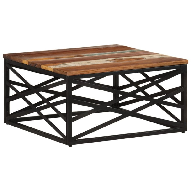 vidaXL Konferenčný stolík 68x68x35 cm masívne recyklované drevo