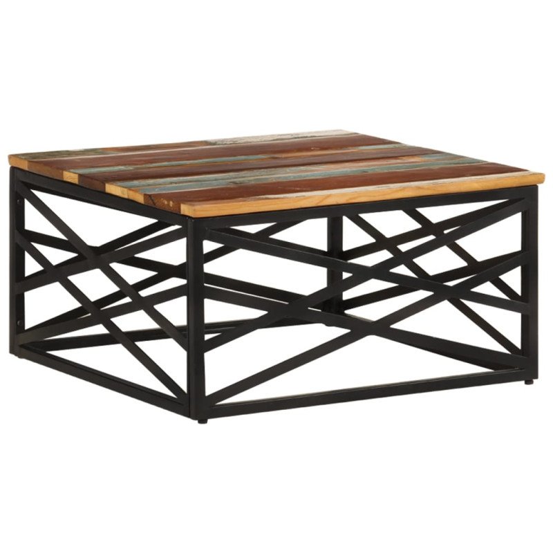 vidaXL Konferenčný stolík 68x68x35 cm masívne recyklované drevo