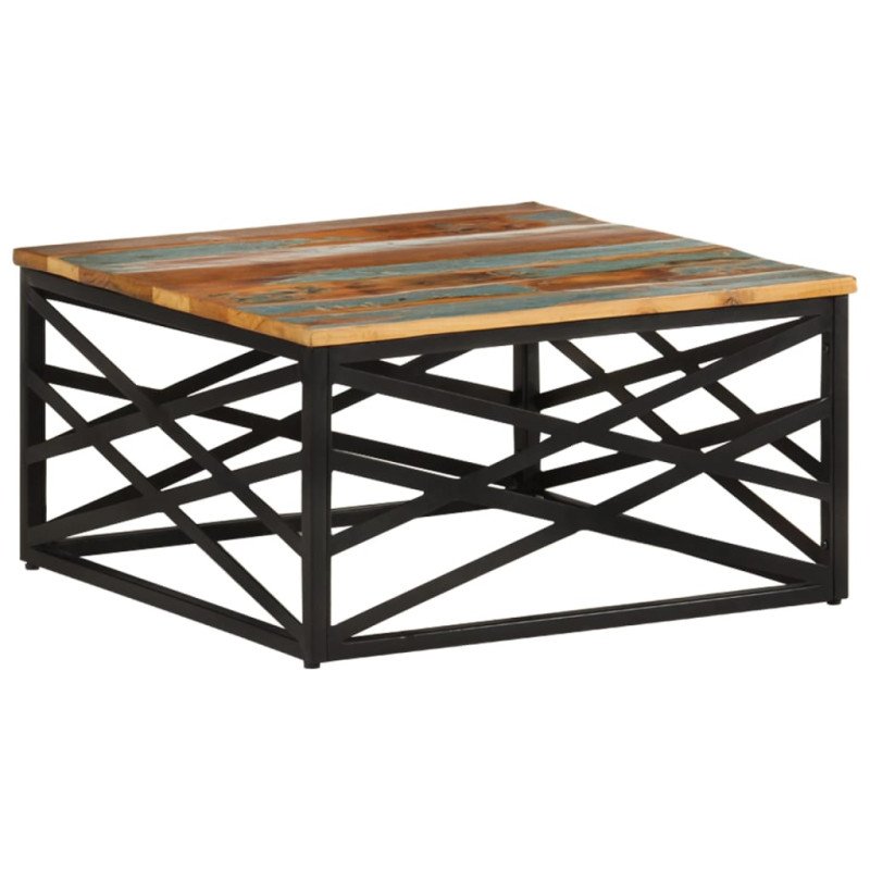 vidaXL Konferenčný stolík 68x68x35 cm masívne recyklované drevo