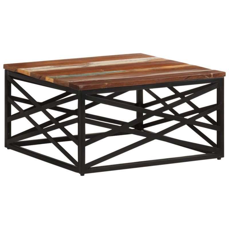 vidaXL Konferenčný stolík 68x68x35 cm masívne recyklované drevo