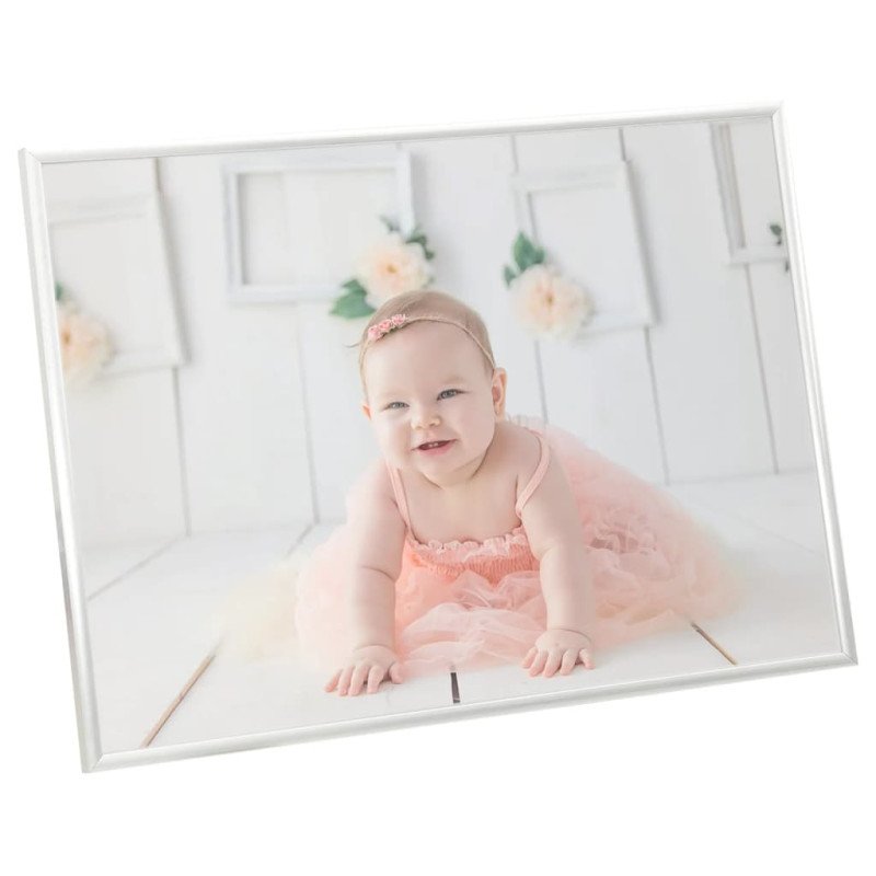 vidaXL Fotorámiky na stenu alebo stôl 3 ks strieborné 18x24 cm MDF