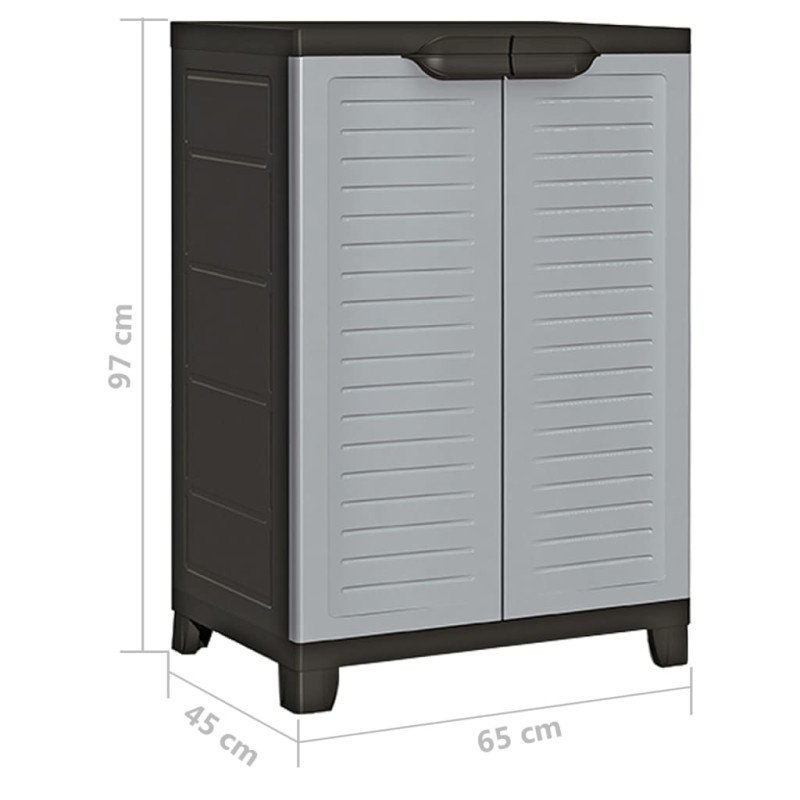 vidaXL Plastová skrinka 65x45x97 cm