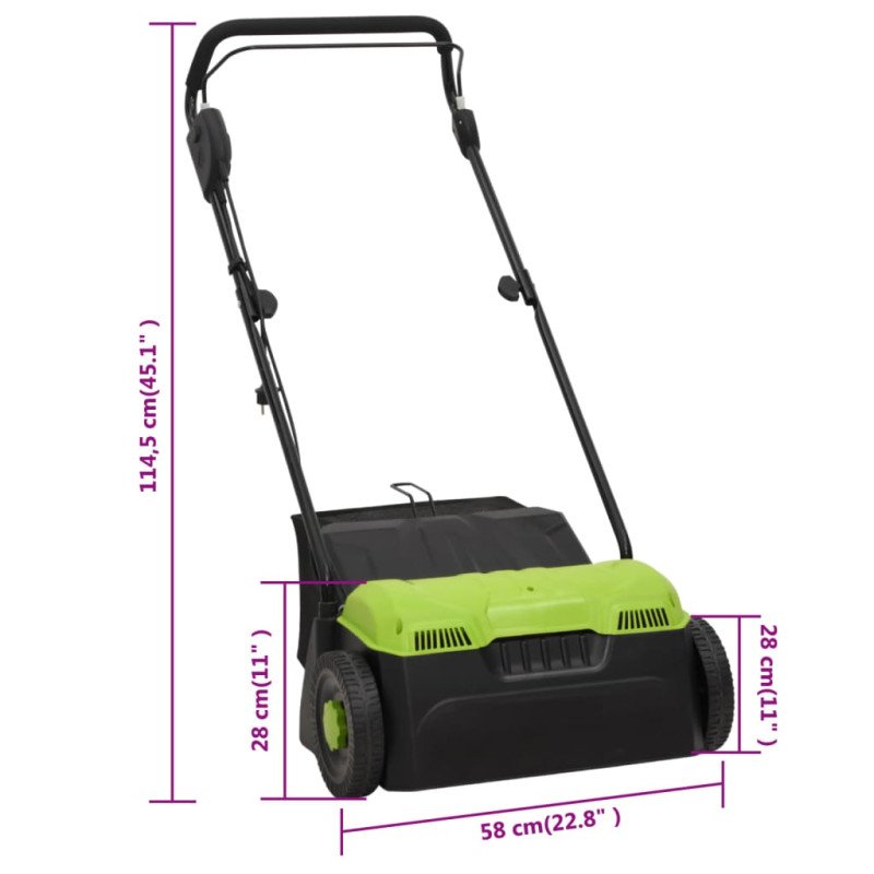 vidaXL 2-v-1 prevzdušňovač trávnika elektrický 1500 W