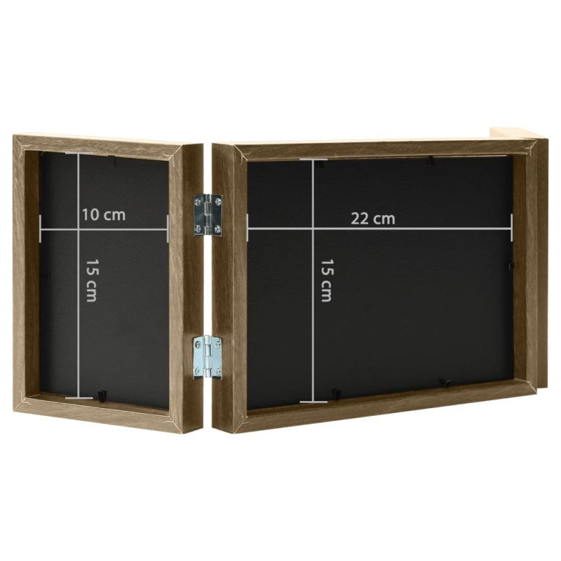 vidaXL Trojitý fotorámik kolážový svetlohnedý 22x15 cm+2x(10x15 cm)