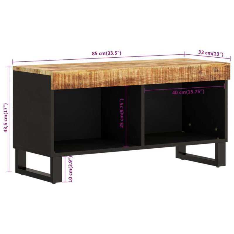 vidaXL TV skrinka 85x33x43,5 cm masívne mangovníkové drevo