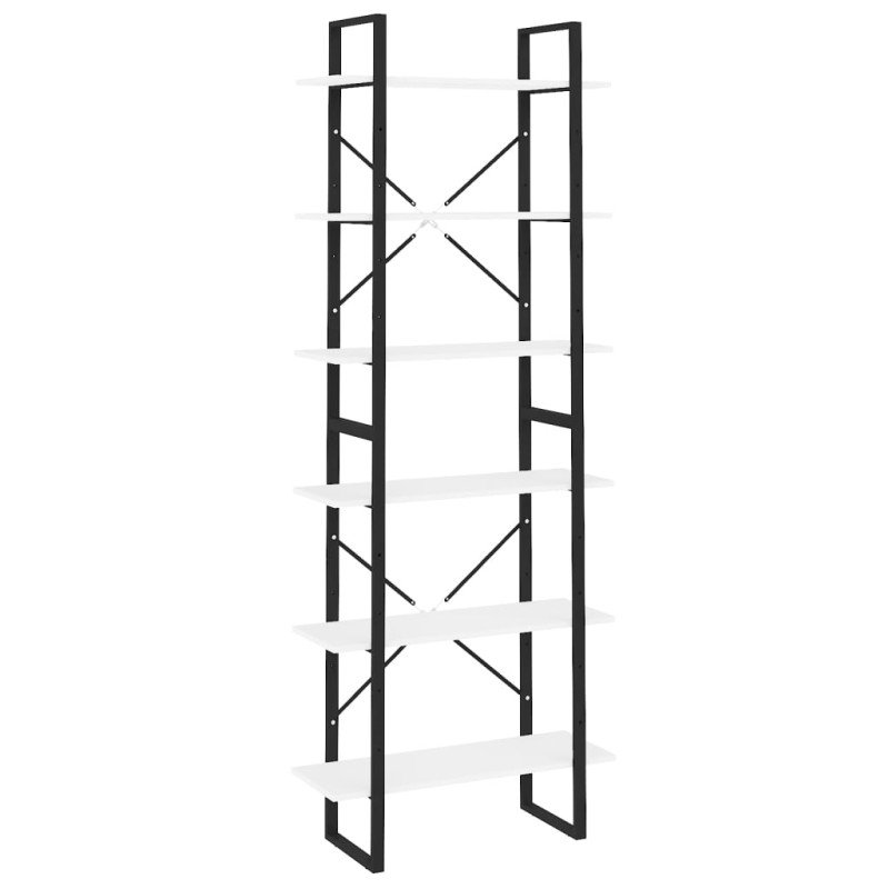 vidaXL Vysoký regál biely 80x30x210 cm drevotrieska