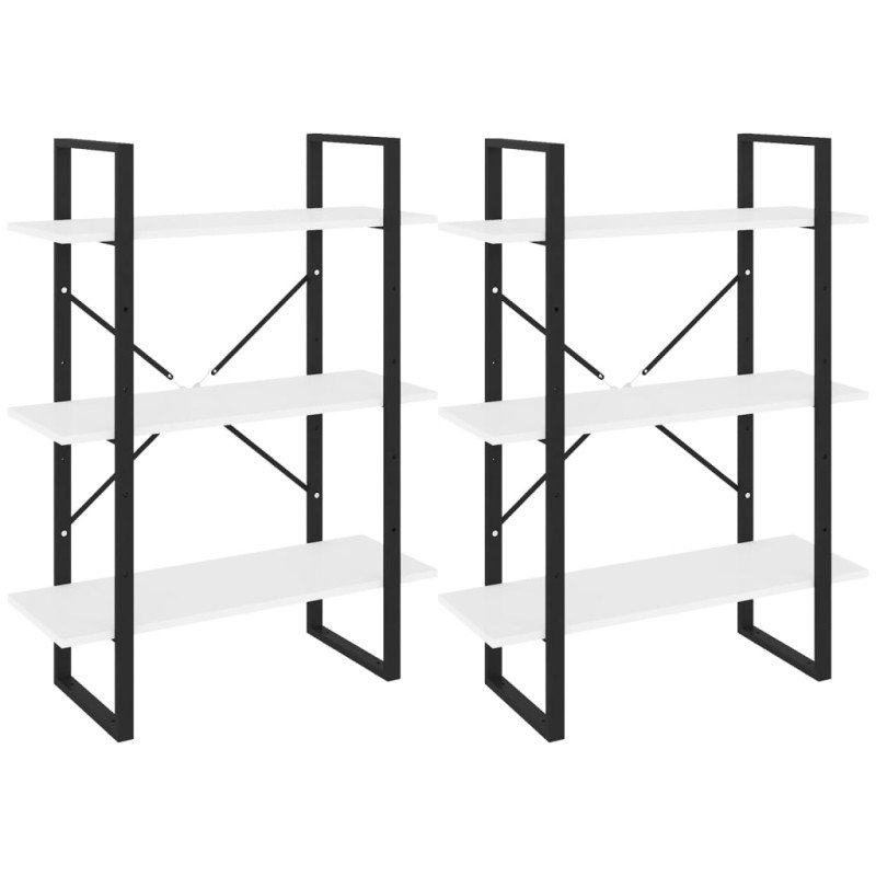 vidaXL Vysoký regál biely 80x30x210 cm drevotrieska