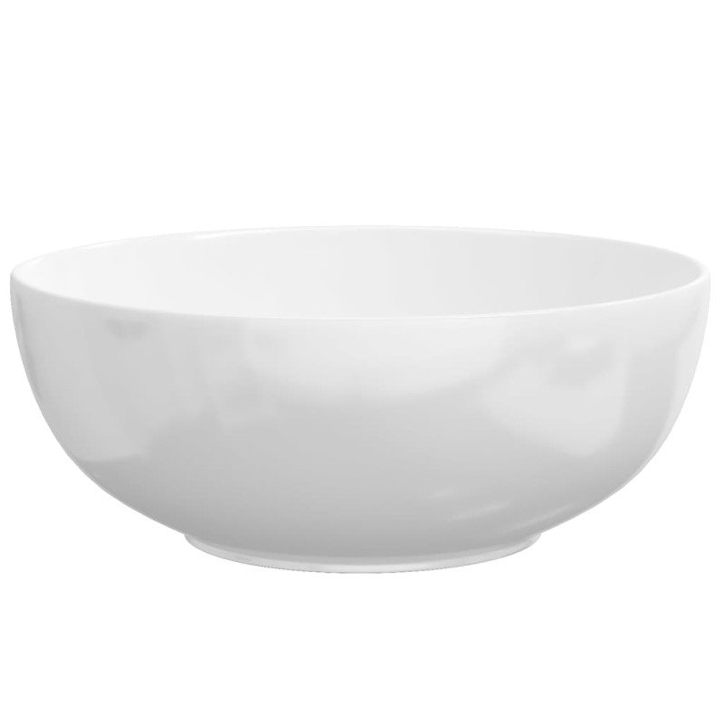 vidaXL Umývadlo biele 44x17 cm keramické okrúhle