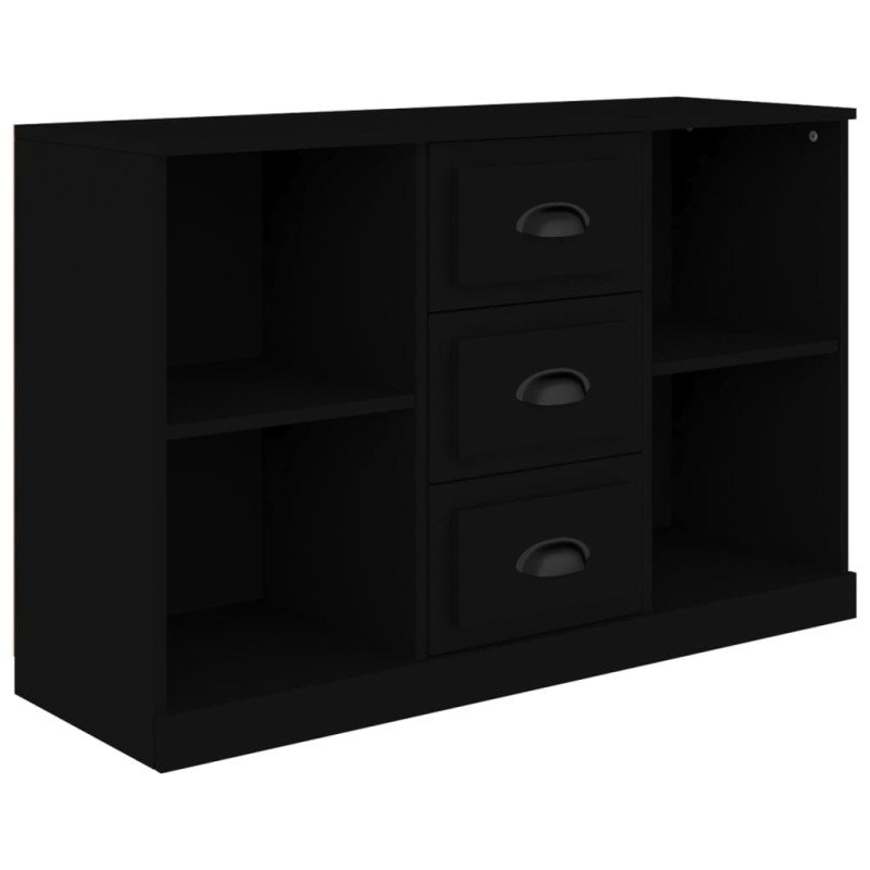 vidaXL Komoda čierna 104,5x35,5x67,5 cm kompozitné drevo