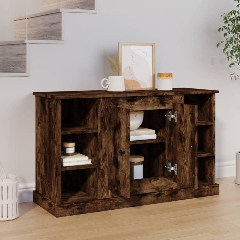 vidaXL Komoda dymový dub 100x35,5x60 cm spracované drevo