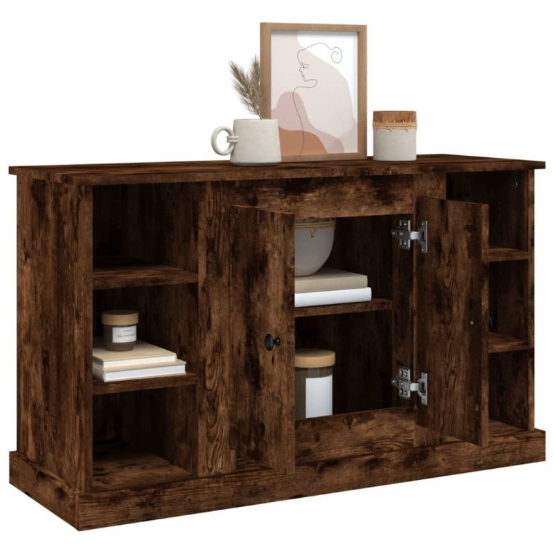 vidaXL Komoda dymový dub 100x35,5x60 cm spracované drevo