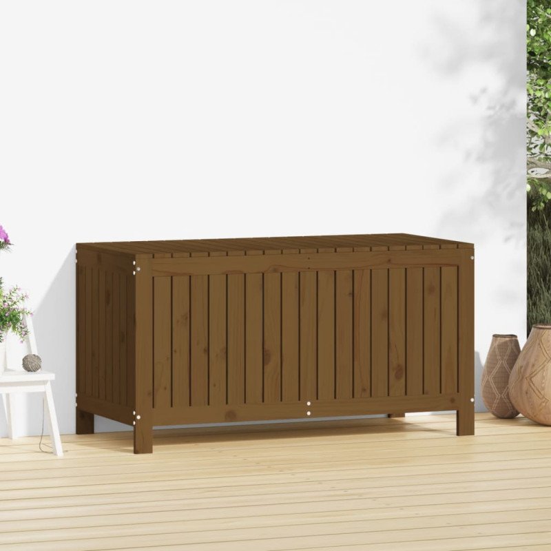 vidaXL Záhradný úložný box medovo-hnedý 121x55x64 cm masívna borovica