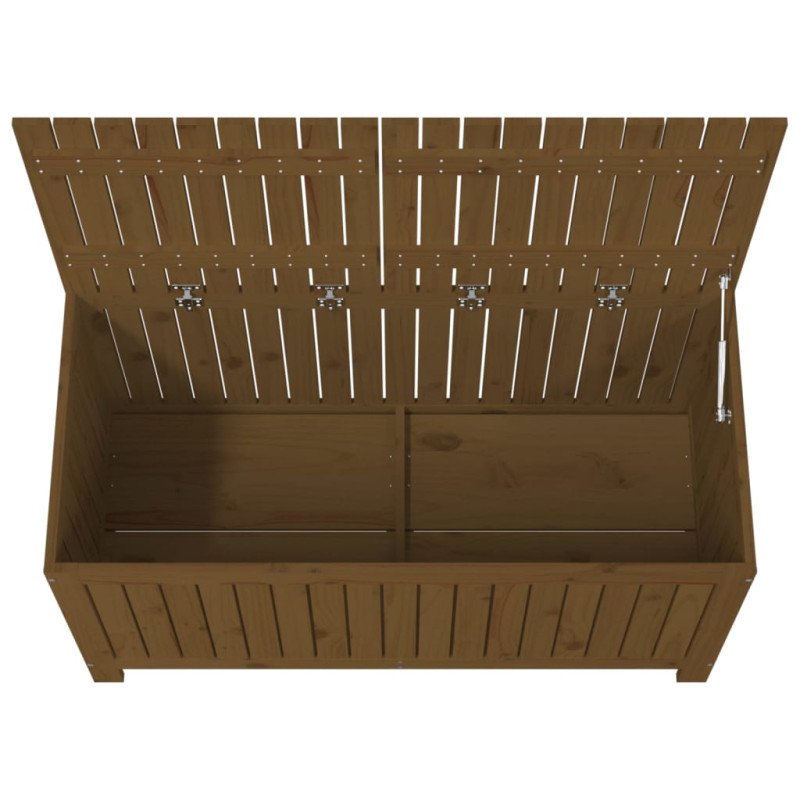 vidaXL Záhradný úložný box medovo-hnedý 121x55x64 cm masívna borovica