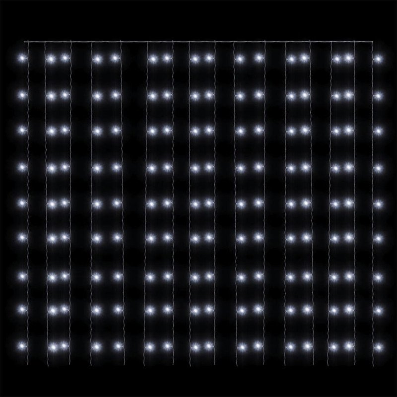 vidaXL LED svetelný záves 3x3 m 300 LED chladný biely 8 funkcií
