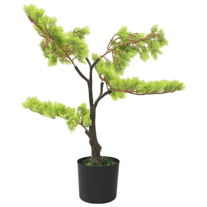 vidaXL Umelý bonsaj, cyprus s kvetináčom 60 cm, zelený