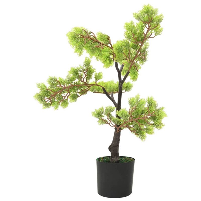 vidaXL Umelý bonsaj, cyprus s kvetináčom 60 cm, zelený