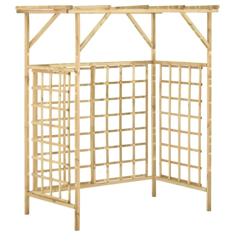 vidaXL Záhradná pergola pre dva koše impregnovaná borovica