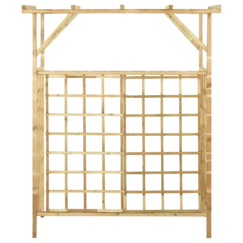 vidaXL Záhradná pergola pre dva koše impregnovaná borovica