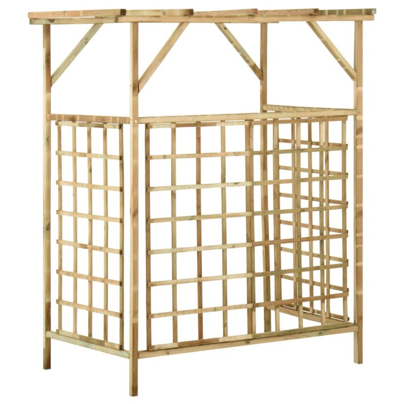 vidaXL Záhradná pergola pre dva koše impregnovaná borovica