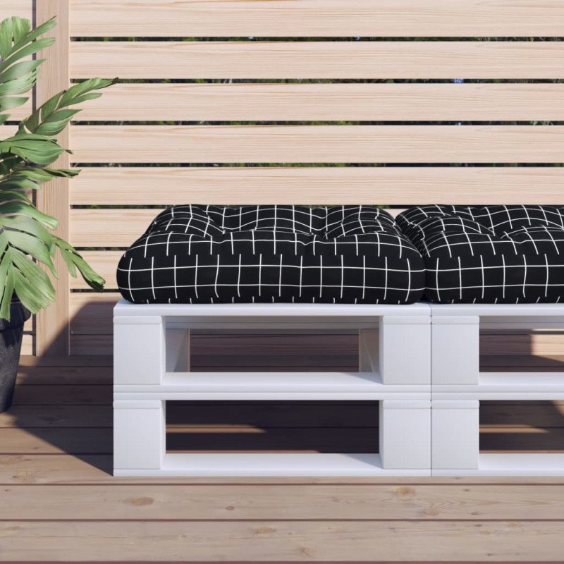 vidaXL Poduška na paletovú pohovku čierna kocková 60x60x12 cm látka