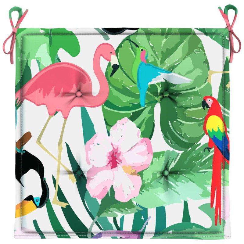 vidaXL Podložky na záhradné stoličky 6 ks farebné 40x40x3 cm látka