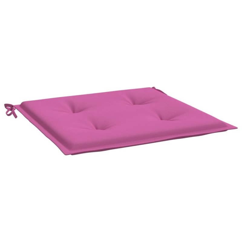vidaXL Podložky na záhradné stoličky 2 ks ružové 50x50x3 cm látka