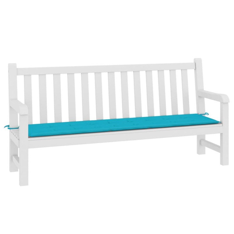 vidaXL Podložka na záhradnú lavičku tyrkysová 200x50x3 cm látka