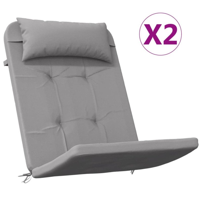 vidaXL Podušky na stoličky Adirondack 2 ks sivé oxfordská látka