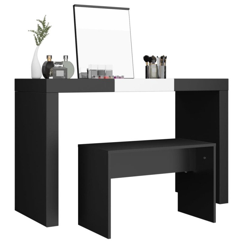 vidaXL Taburetka čierna 70x35x45 cm spracované drevo