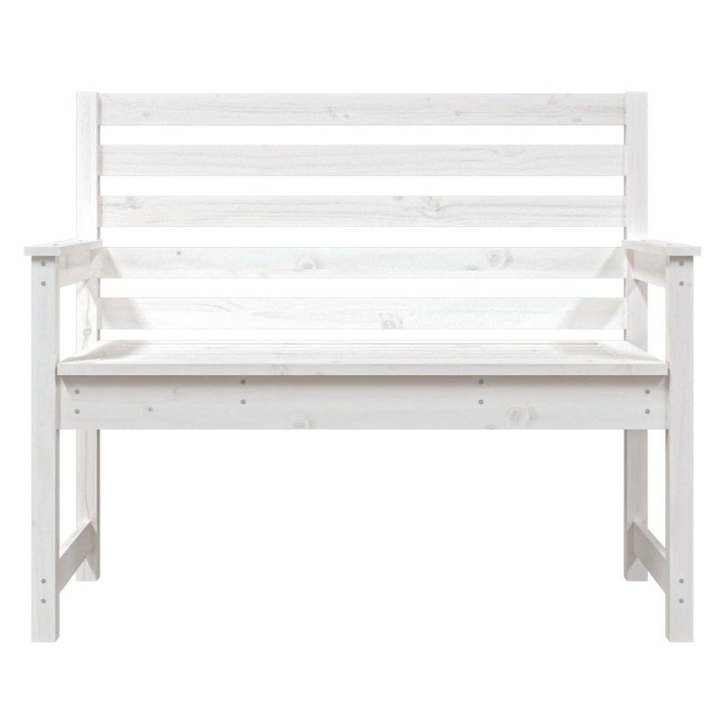 vidaXL Záhradná lavica biela 109x48x91,5 cm masívna borovica