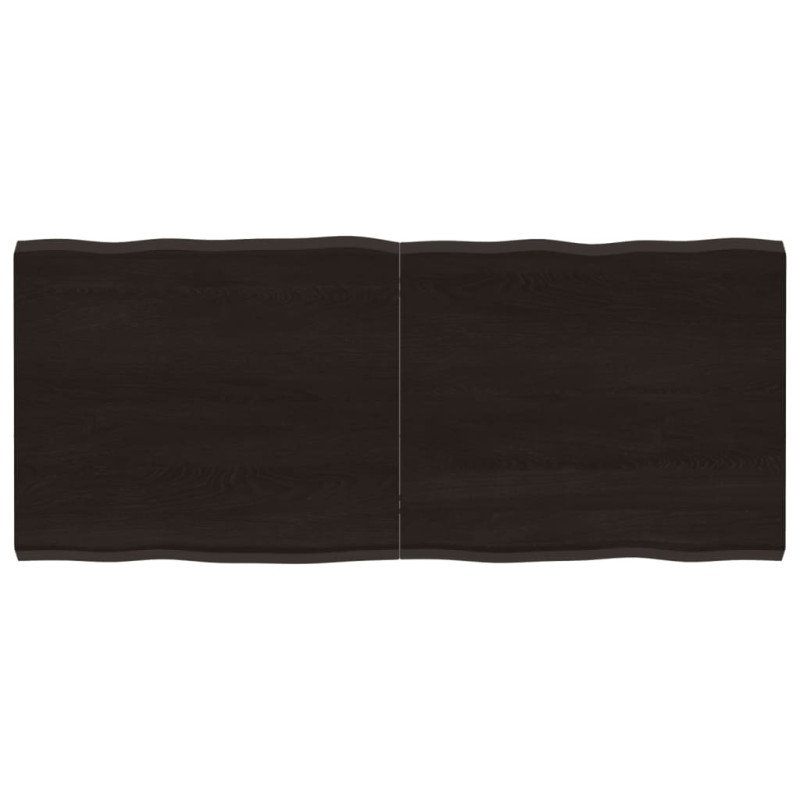 vidaXL Stolová doska tmavohnedá 140x60x(2-4)cm ošetrený masív hrany