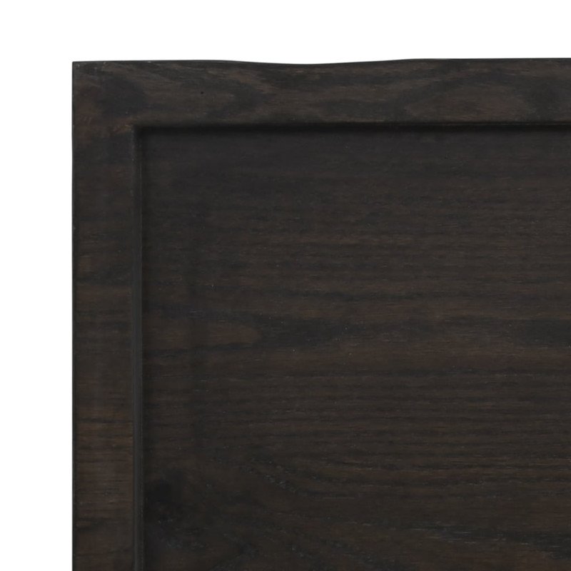 vidaXL Stolová doska tmavohnedá 140x60x(2-4)cm ošetrený masív hrany