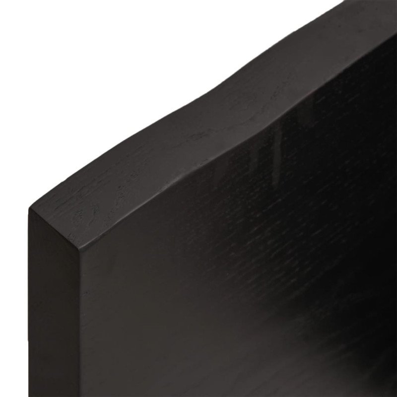 vidaXL Stolová doska tmavohnedá 140x60x(2-4)cm ošetrený masív hrany