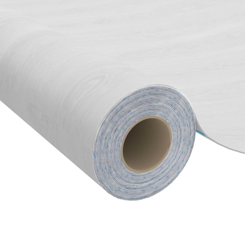 vidaXL Samolepiace tapety na dvere 4 ks, biele drevo 210x90 cm, PVC