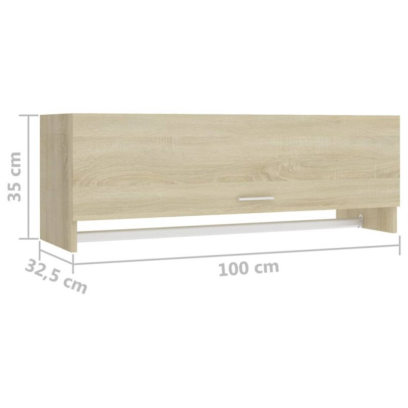 vidaXL Šatník farba dubu sonoma 100x32,5x35 cm drevotrieska