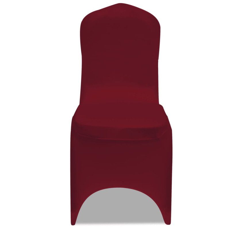 vidaXL Návleky na stoličku burgundy 24 ks naťahovacie