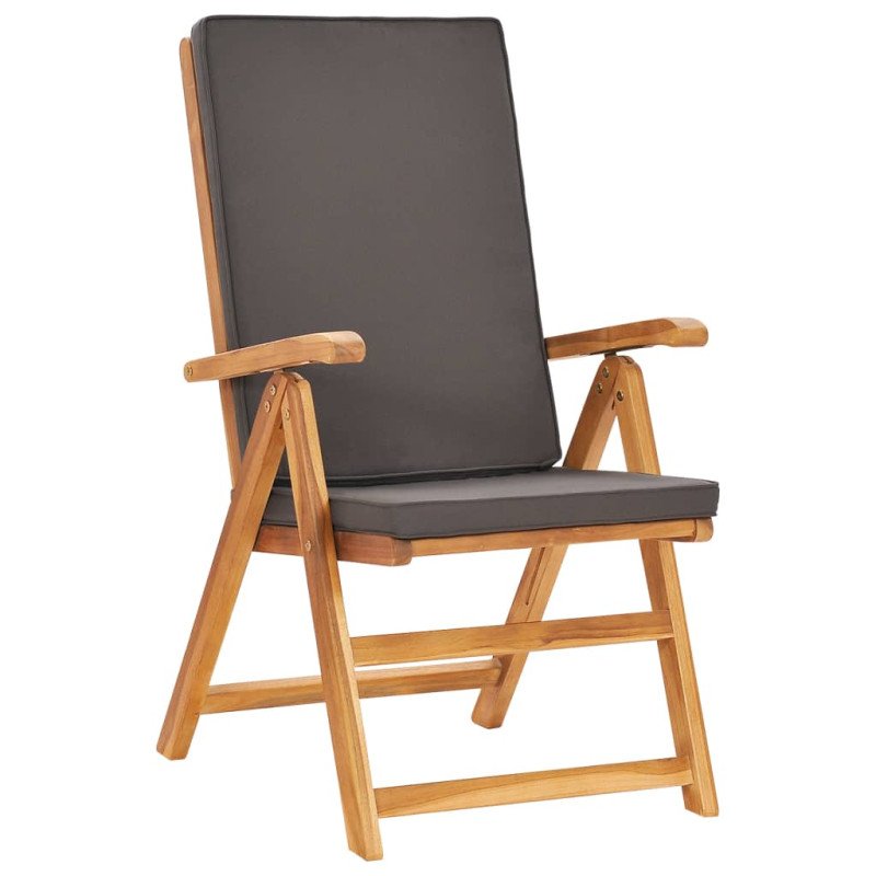 vidaXL 7-dielna záhradná jedálenská súprava s podložkami tíkový masív sivá vidaXL 7-dielna záhradná jedálenská súprava s podložkami tíkový masív sivá