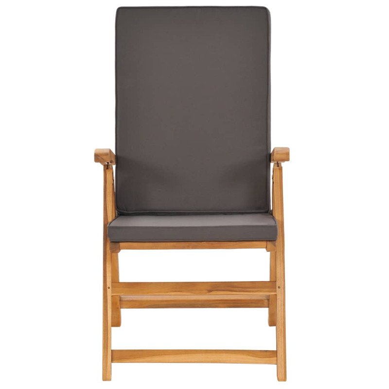 vidaXL 7-dielna záhradná jedálenská súprava s podložkami tíkový masív sivá vidaXL 7-dielna záhradná jedálenská súprava s podložkami tíkový masív sivá