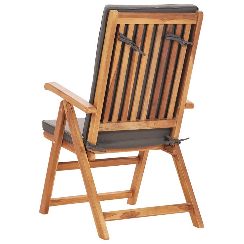 vidaXL 7-dielna záhradná jedálenská súprava s podložkami tíkový masív sivá vidaXL 7-dielna záhradná jedálenská súprava s podložkami tíkový masív sivá