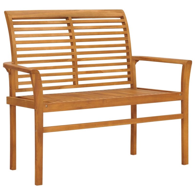 vidaXL Záhradná lavička, béžová podložka 112 cm, tíkový masív