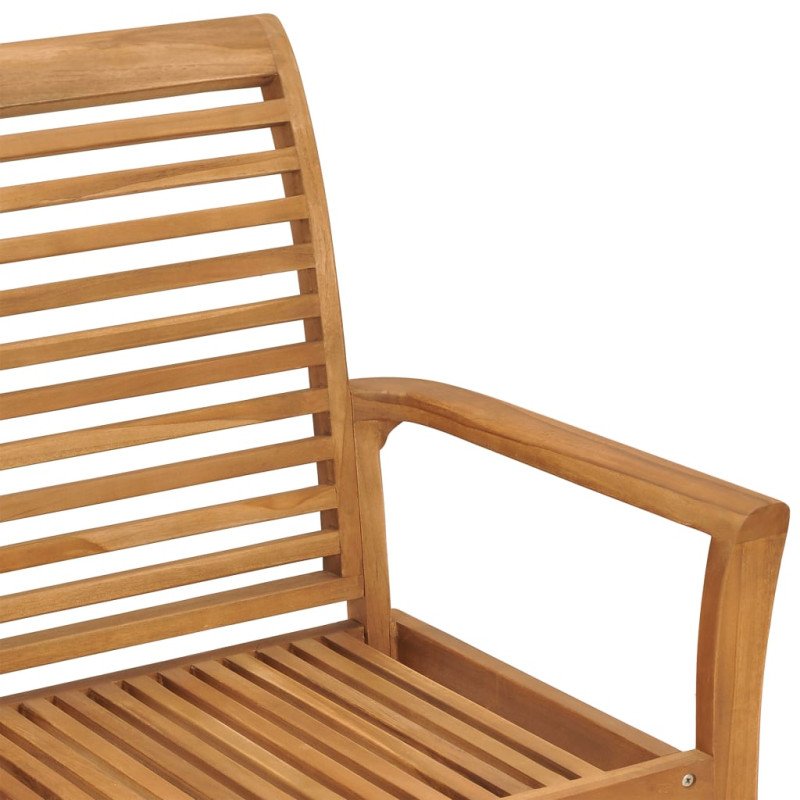 vidaXL Záhradná lavička, béžová podložka 112 cm, tíkový masív