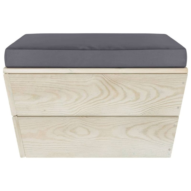 vidaXL 3-dielna záhradná sedacia súprava z paliet s podložkami smrek