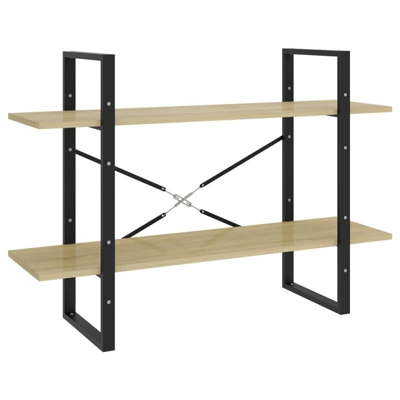 vidaXL Knižnica s 2 policami dub sonoma 100x30x70 cm drevotrieska