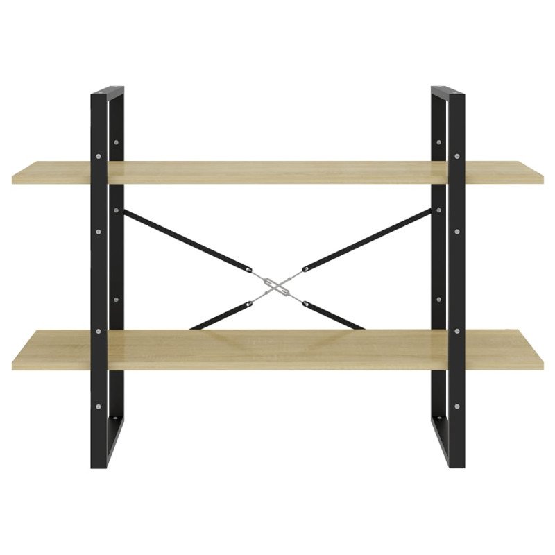 vidaXL Knižnica s 2 policami dub sonoma 100x30x70 cm drevotrieska