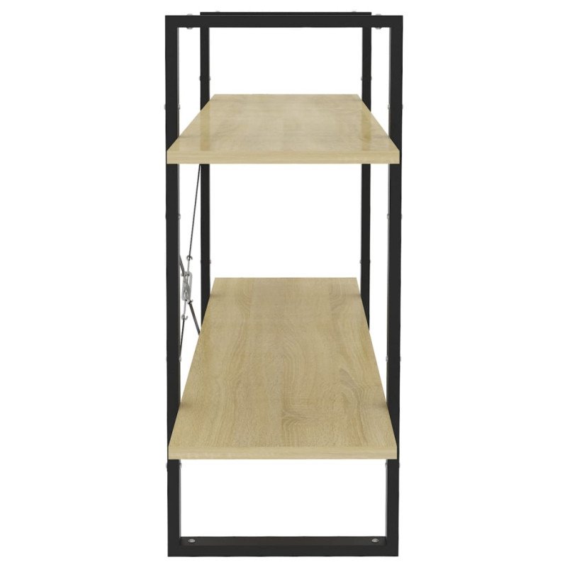vidaXL Knižnica s 2 policami dub sonoma 100x30x70 cm drevotrieska